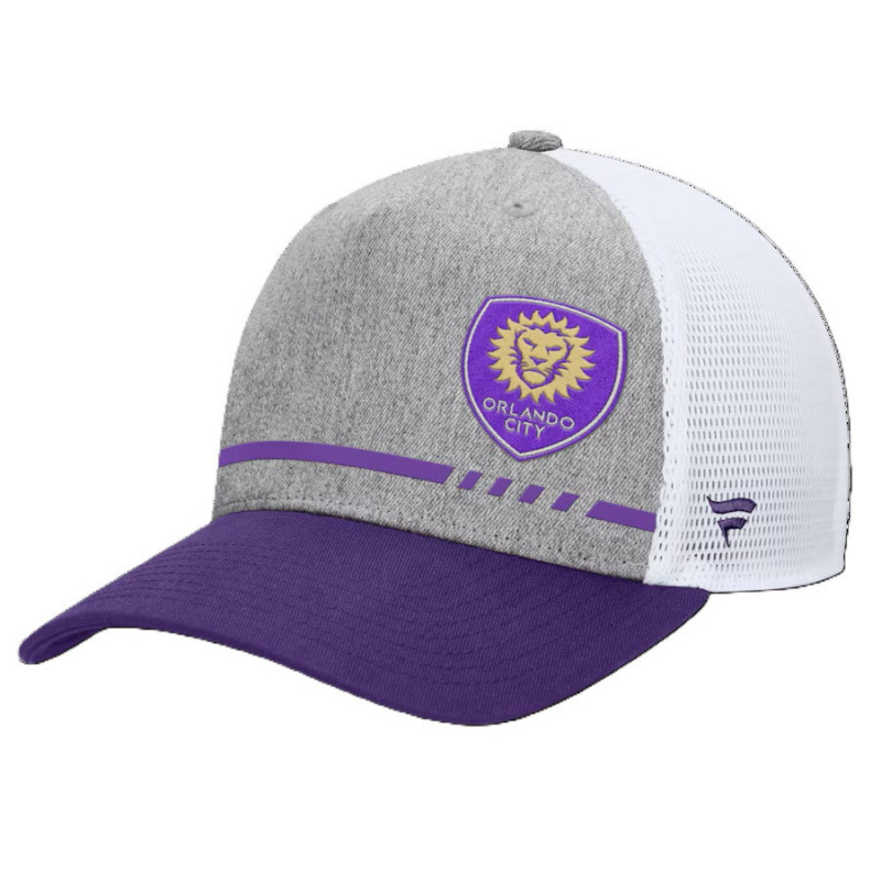 Men's Fanatics Heather Gray Low Block Trucker Adjustable Hat Men's Fanatics Heather Gray Low Block Trucker Adjustable Hat